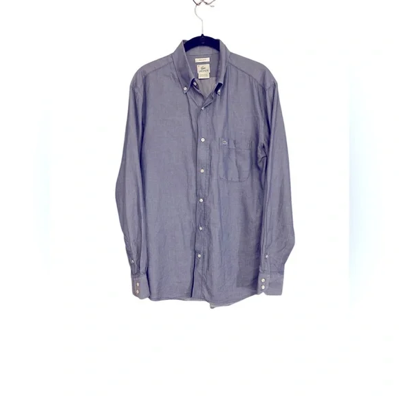 Men's Lacoste Blue Button-down Shirt - Picture 1 of 3